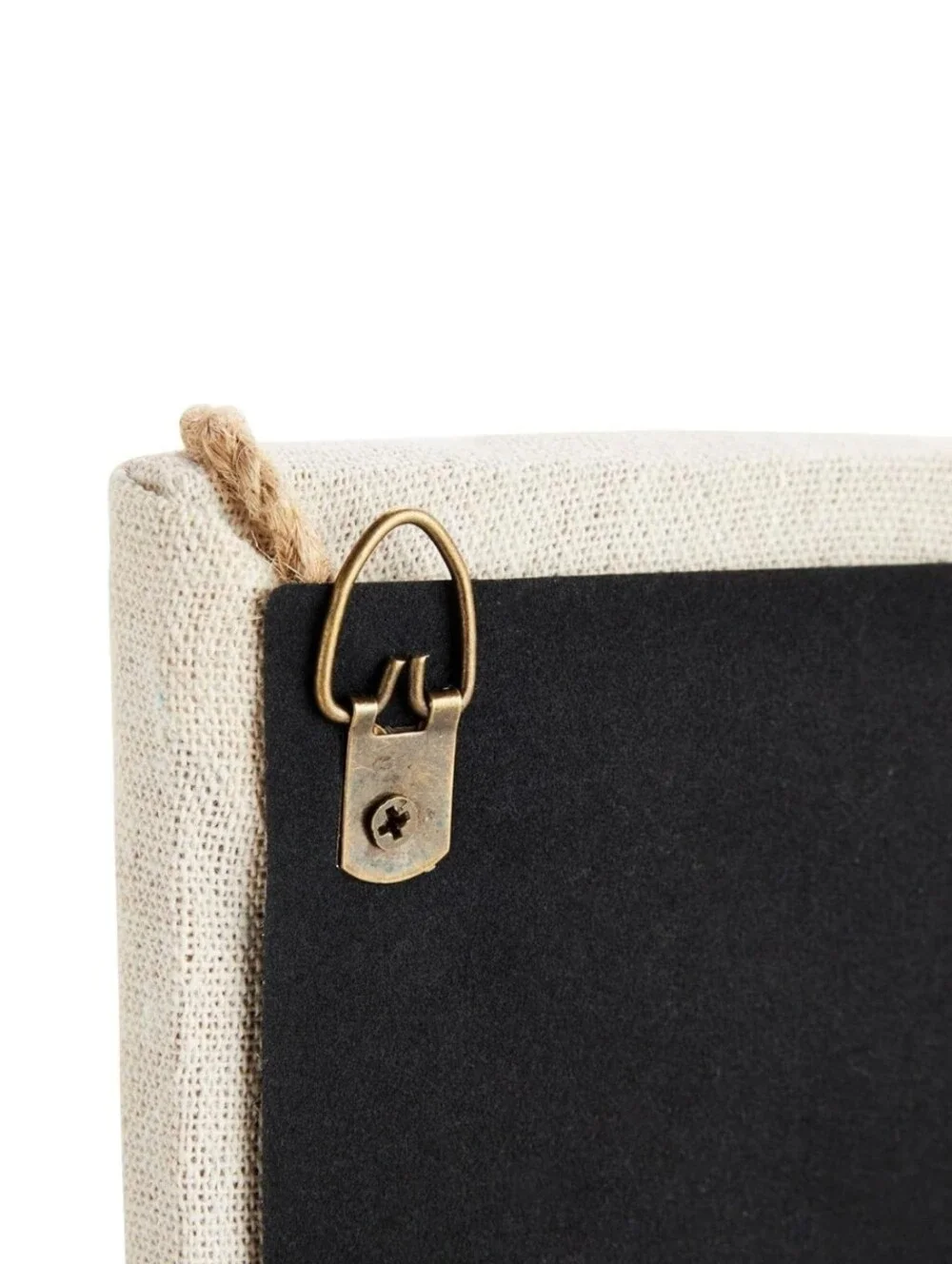 Farmlyn Creek NWT Button Tufted Canvas Bulletin Board Jute Detail Cream/Natural